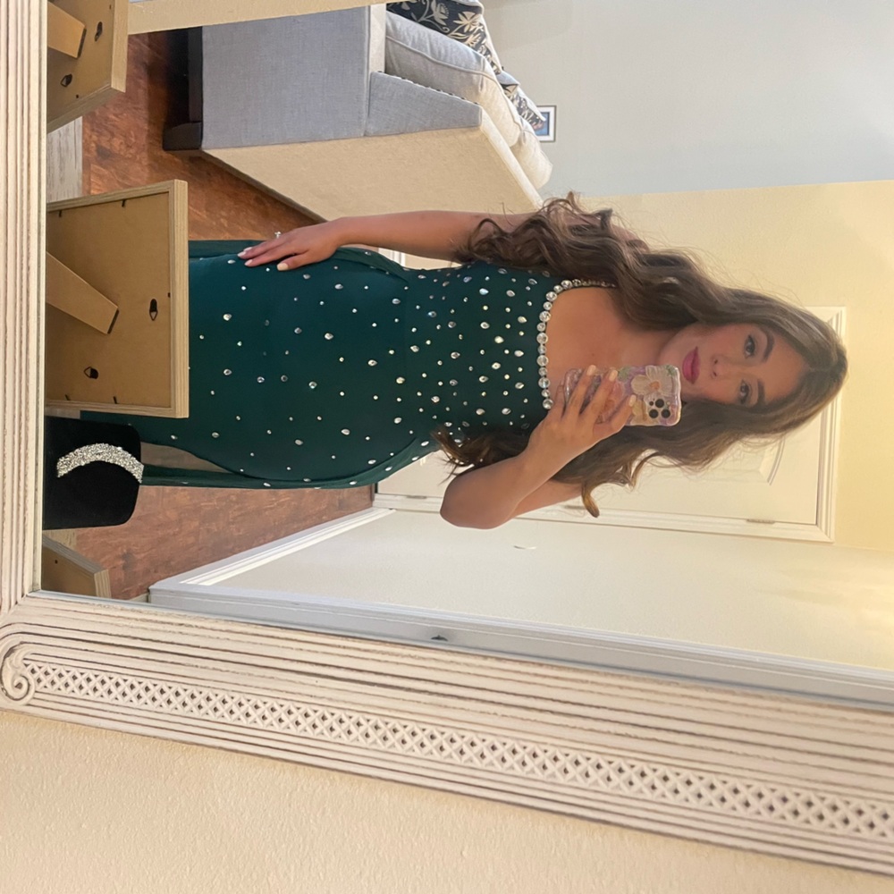 Emerald green wedding guest dress, only worn once.